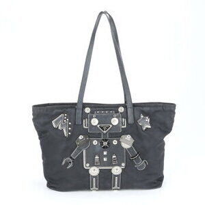 Prada Tessuto nylon Saffiano tote bag triangle shoulder Bag